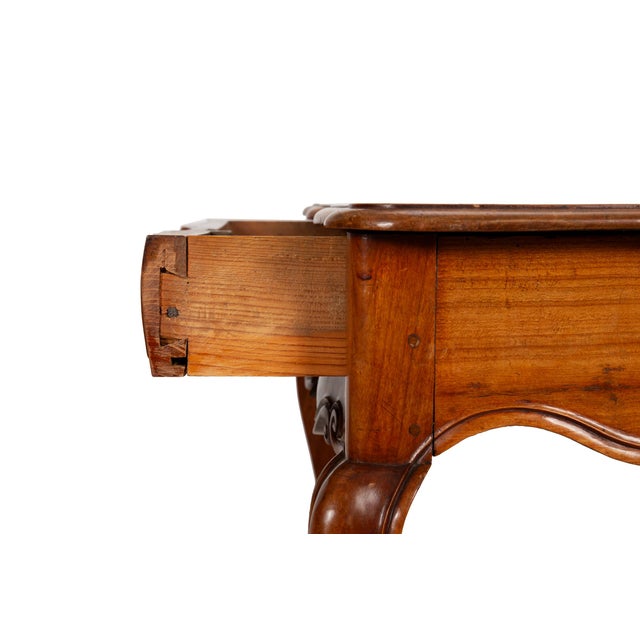 French Provincial Antique Cherrywood Writing Table, Mid-18th Century For Sale - Image 11 of 18
