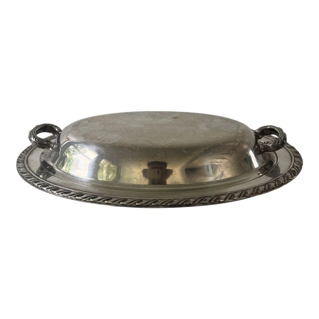 Vintage Wm. A. Rogers Oneida Silver Serving Dish With Lid For Sale