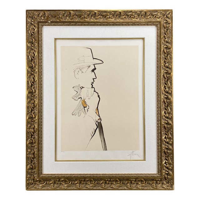 René Gruau, Au Champs De Cours, 1989, Acrylic on Paper, Framed For Sale
