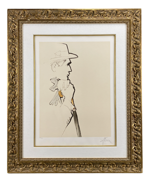 René Gruau, Au Champs De Cours, 1989, Acrylic on Paper, Framed