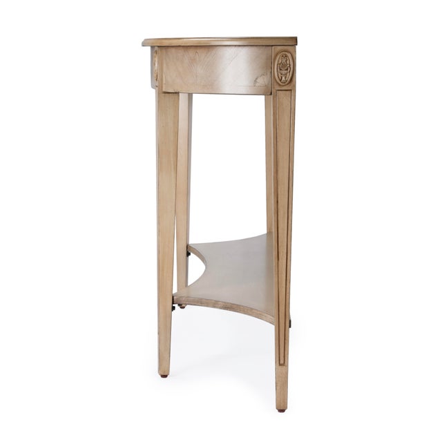 2020s Astor 54"W Demilune Console Table, Antique Beige For Sale - Image 5 of 8