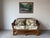 1980s Vintage Coastal Organic Bohemian Rattan & Leather-Wrapped Loveseat For Sale - Image 5 of 12