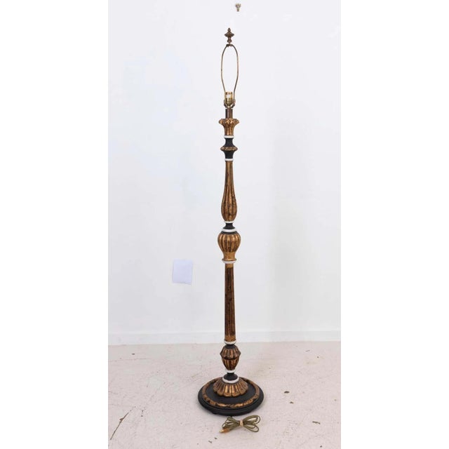 Wood Regency Style Gilt Floor Lamp For Sale - Image 7 of 13