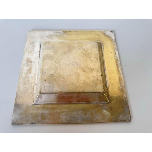 Vintage Silver Plate and Faux Crocodile Leather Dish/ Sold For Sale - Image 10 of 12