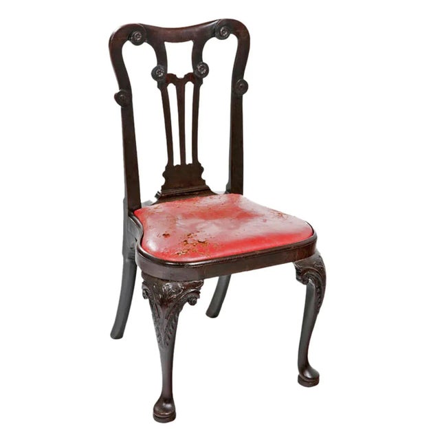 Wood Late 19th Century George II Style Walnut Side Chair For Sale - Image 7 of 7