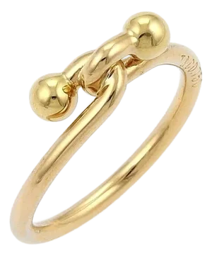 Mid 20th Century Tiffany & Co. 18k Yellow Gold Double Hook Band Ring Size 5