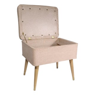 Mid Century Singer Sewing Bench For Sale