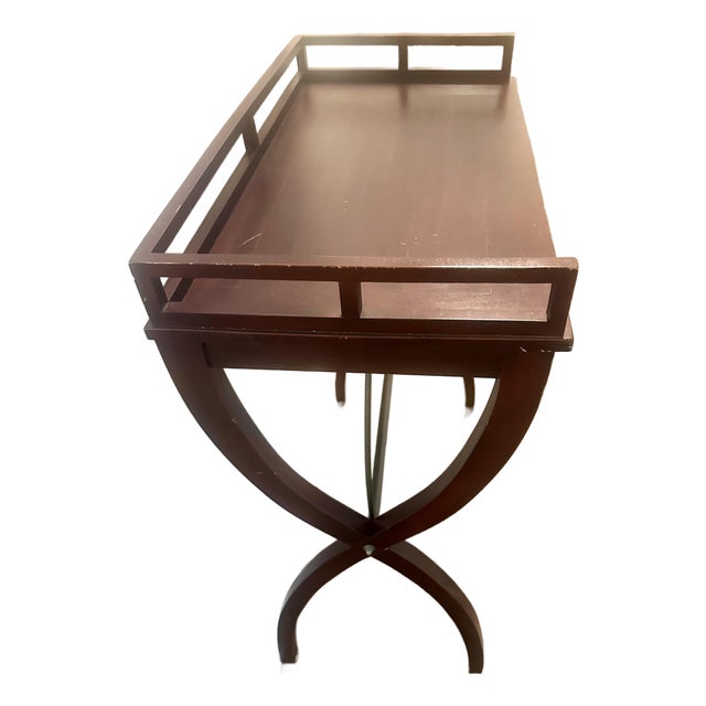 Barbara Barry for Baker Style Mahogany Drinks Tray Table For Sale