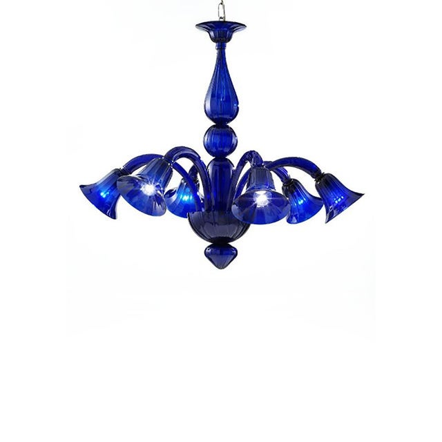 Translucent Azzure Murano Style Glass Chandelier from Simoeng For Sale - Image 11 of 12