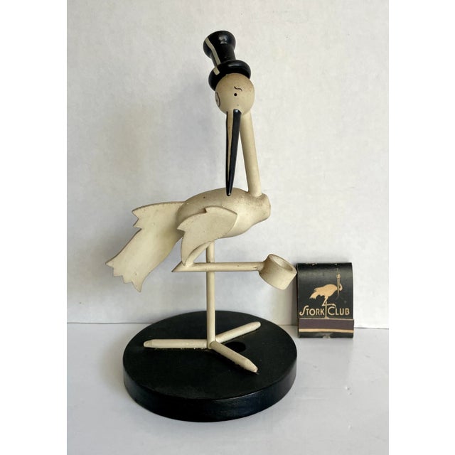 1940's Stork Club Figurative Stork and Matchbook Set For Sale - Image 9 of 9
