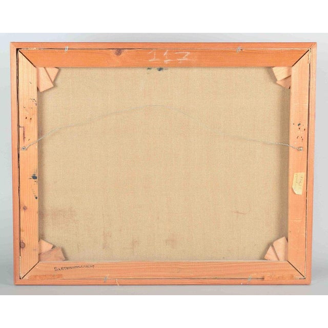 1960s Van De Vooren, Expressive Nocturnal Cityscape, 1969, Oil on Canvas For Sale - Image 5 of 6