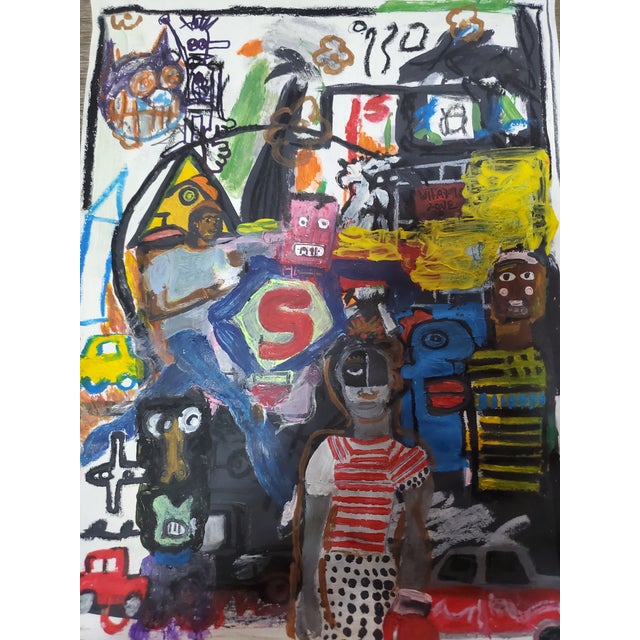 United both paint & performance as if tracing a cacophony of figures, movements. And perhaps even, music..Andre pace...