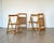 Mid-Century Modern Vintage Folding Chairs in Ash and Vienna Straw, 1970s, Set of 4 For Sale - Image 3 of 18