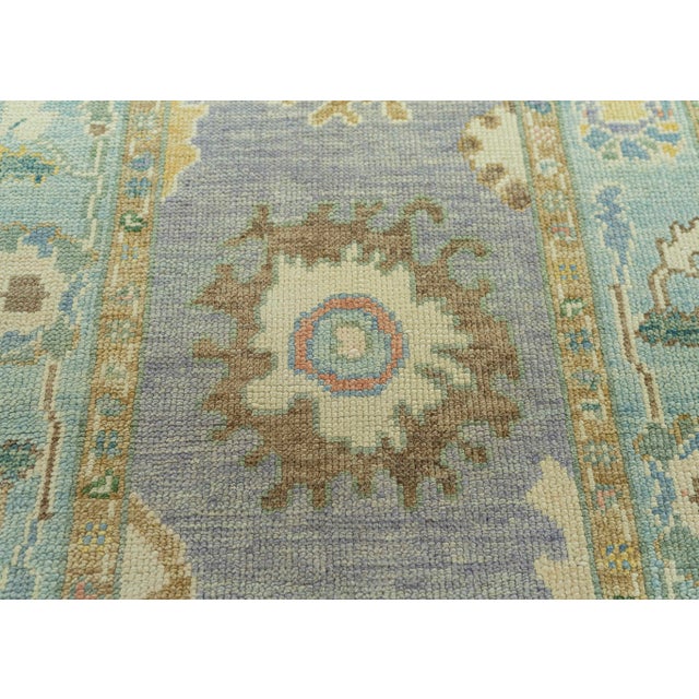 Turkish Turkish Oushak Rug 2'10" x 8'3" #19534 For Sale - Image 3 of 8