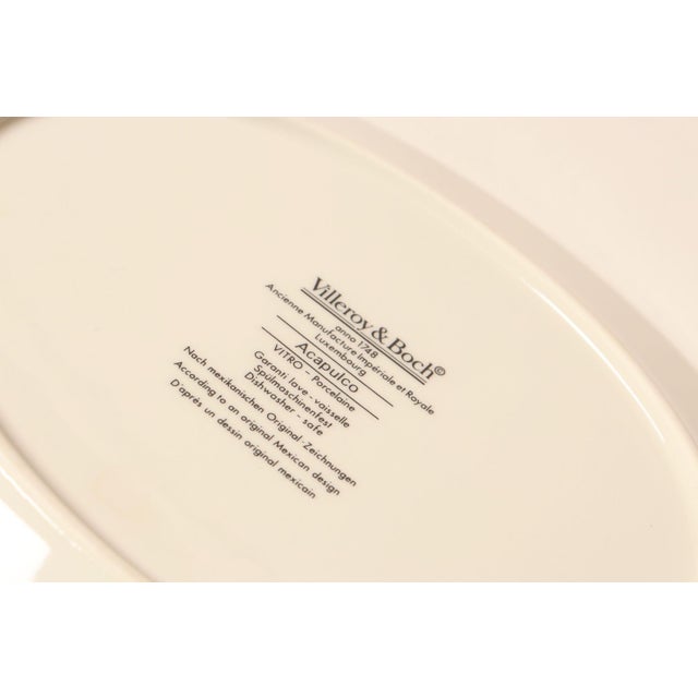 Set of Four Vintage Villeroy & Boch "Acapulco" Bird Motif Deep Oval Plates For Sale - Image 17 of 17