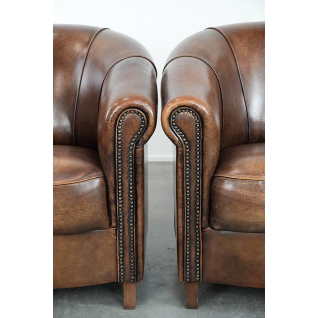 Club Chairs in Sheepskin Leather, Set of 2 For Sale - Image 10 of 16