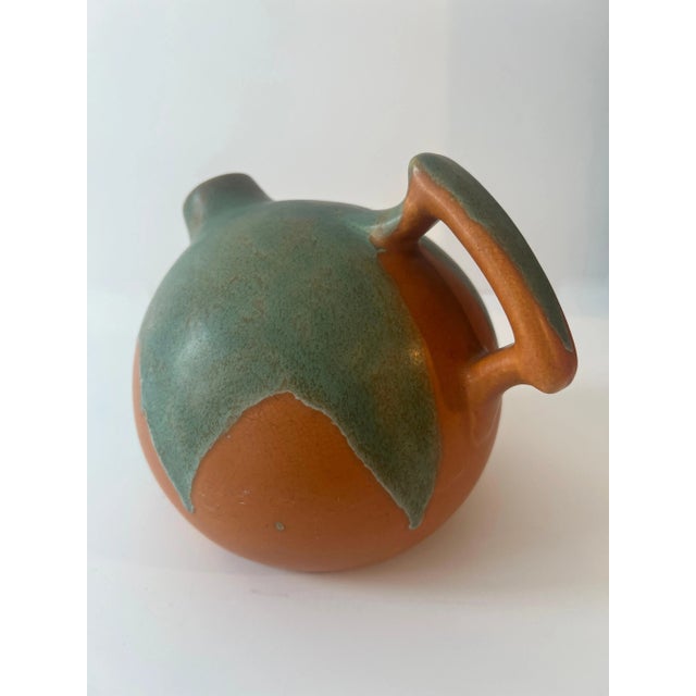 Mid 20th Century American Hand Crafted Round Pottery Pitcher For Sale - Image 5 of 5