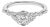 14K White Gold 1/2 Cttw Lab Grown Diamond Vintage Style Engagement Ring (F-G Color, VS1-VS2 Clarity) - Size 8 For Sale