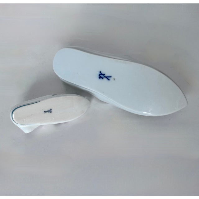 White Meissen Porcelain Slippers, Set of 2 For Sale - Image 8 of 8