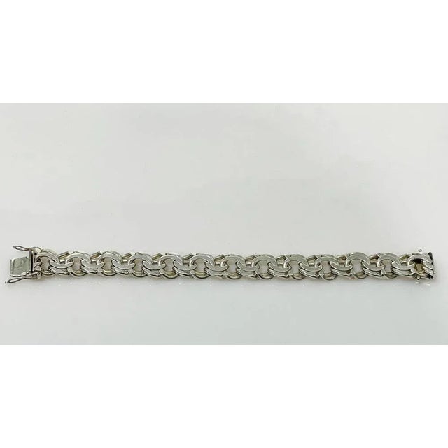 Dutch Silver Bracelet with Prince of Wales Link, 1970s For Sale - Image 4 of 8