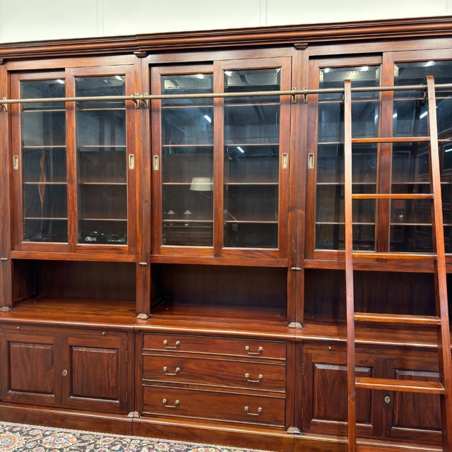 Classic English Library Cabinet Bookcase For Sale - Image 14 of 18