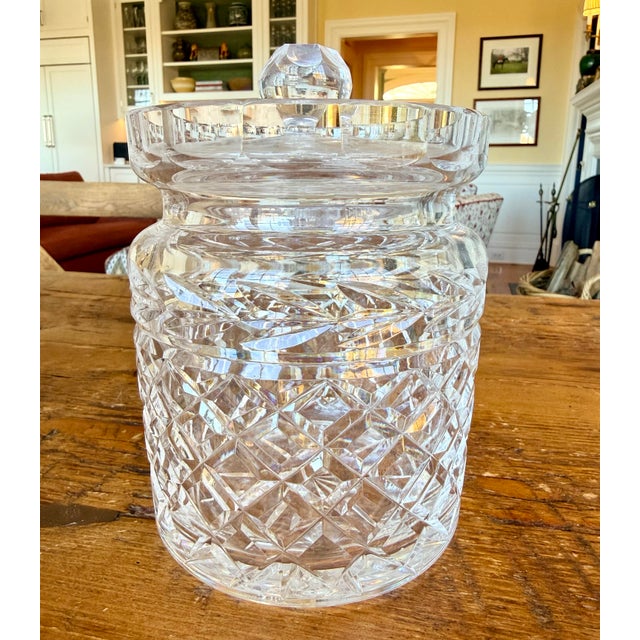 Vintage Waterford Crystal Lismore Biscuit Jar and Lid For Sale - Image 9 of 9