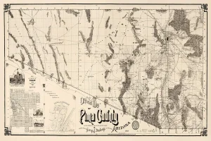 Reproduction Vintage Tucson Arizona Map Print