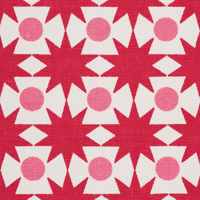 A small-scale star and polka dot pattern, this stylish, two- tone print is a brilliant way to pull together a room....