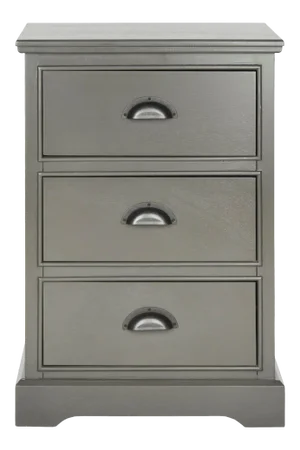 3 Drawer Side Table in Grey