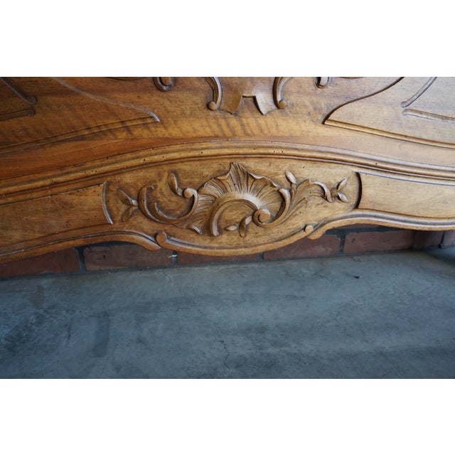 Wood Antique French Rococo Full Bed For Sale - Image 7 of 8
