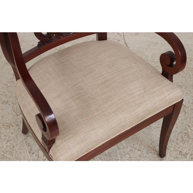 Brown Set of 8 Kindel Neoclassical Mahogany Dining Room Chairs For Sale - Image 8 of 18