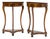 Pair of Italian Walnut Petite Demilune Consoles With Drawer For Sale