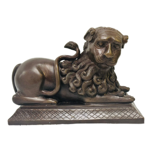 Vintage Borghese Bronze Lion Doorstop/Bookend