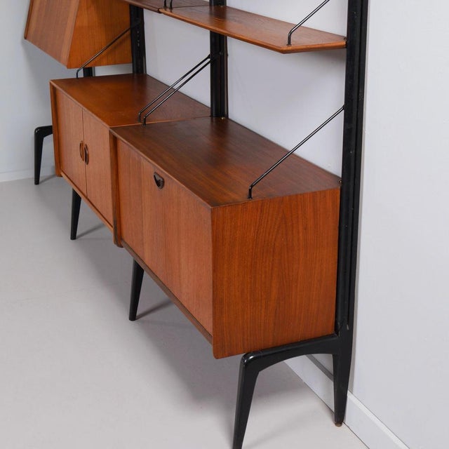 Wall Unit with Secretaire by Louis van Teeffelen for Wébé, 1960s For Sale - Image 6 of 12