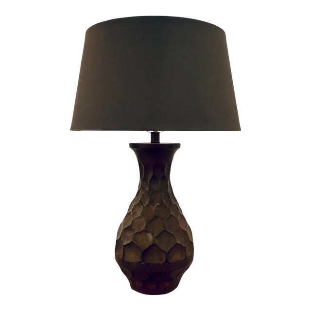 Arteriors Antique Copper Honeycomb Sola Table Lamp For Sale