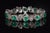 Contemporary Late 20th Century Gia Natural 15cts Brazilian Emerald Diamond 18k White Gold Bracelet For Sale - Image 3 of 13