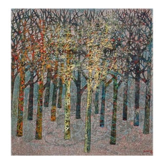 Modern Sukrid Thareenak Mixed Media Oil Painting For Sale