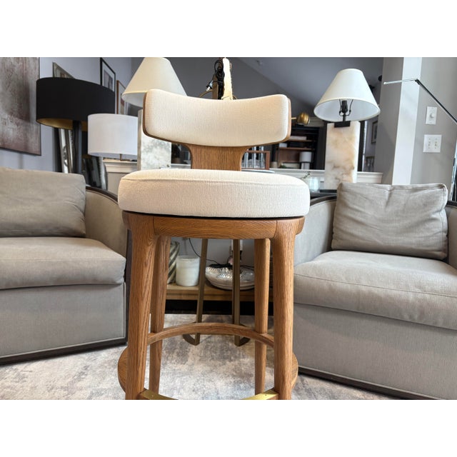 Rh Ligné High Back Swivel Bar Stool — Single For Sale - Image 14 of 18