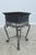 Age: Approx: 15 Years Old Details: High Quality Construction Removable Metal Planter Top Nice Wrought Iron Base w. Brass...