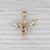 2010s 0.10ctw Diamond Guardian Angel Cheurb Pendant 10k Yellow Gold For Sale - Image 5 of 5