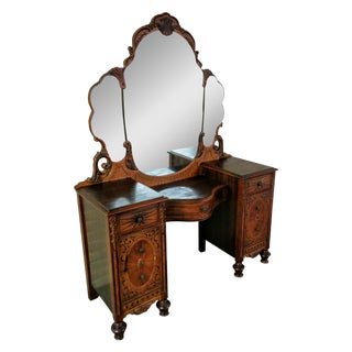 1940s Mirrored Vanity For Sale