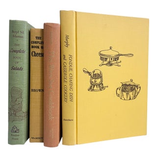 Vintage Mid-Century Warm Toned Cookbooks- Set of 4 For Sale