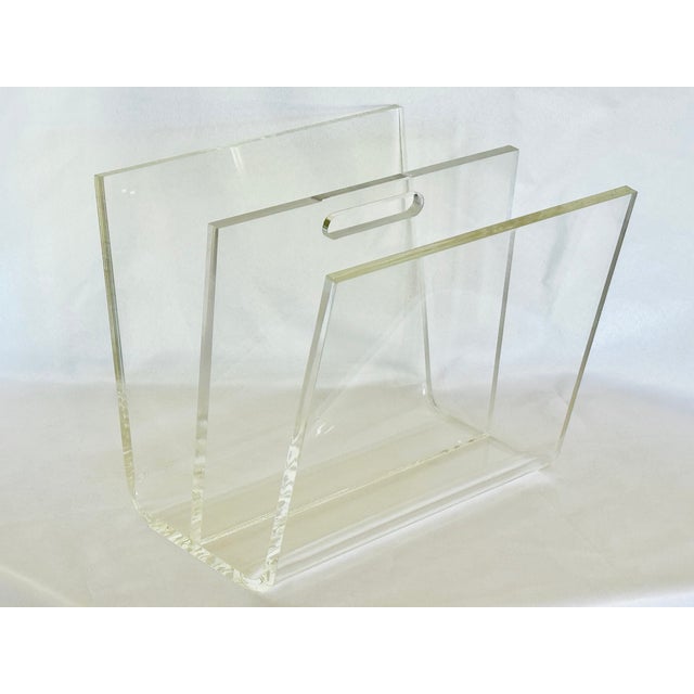 1970s Lucite Magazine Rack For Sale - Image 11 of 15