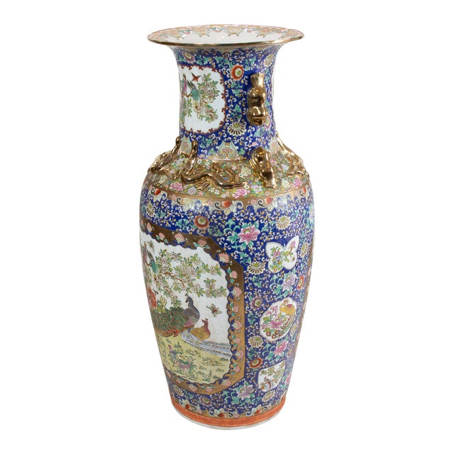Big Chinese Qing Dynasty or Tongzhi Porcelain Vases For Sale - Image 3 of 16