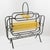 Mathieu Matégot Mid-Century Black, Yellow Lacquered Metal Magazine Holder For Sale - Image 11 of 17