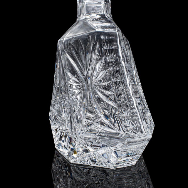 Vintage Liqueur Decanter, English, Crystal Glass, Spirit Bottle, Barware, c.1970 For Sale - Image 11 of 12