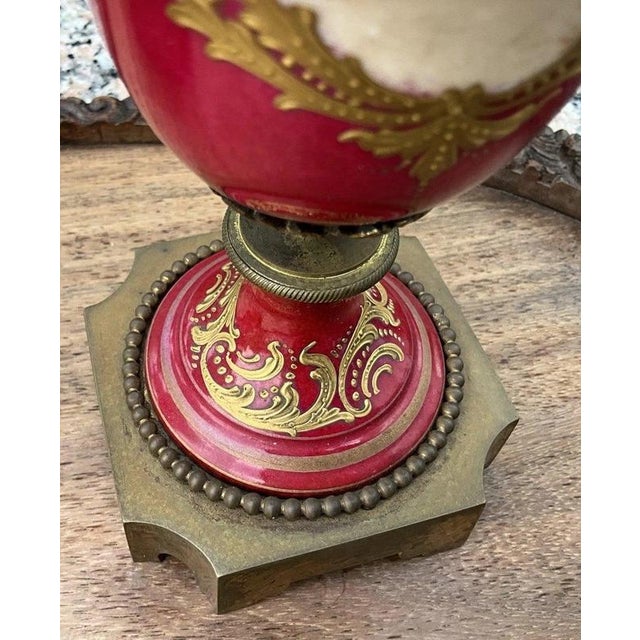 French Sèvres Porcelain and Gilt Bronze Vases, 1880, Set of 2 For Sale - Image 11 of 18