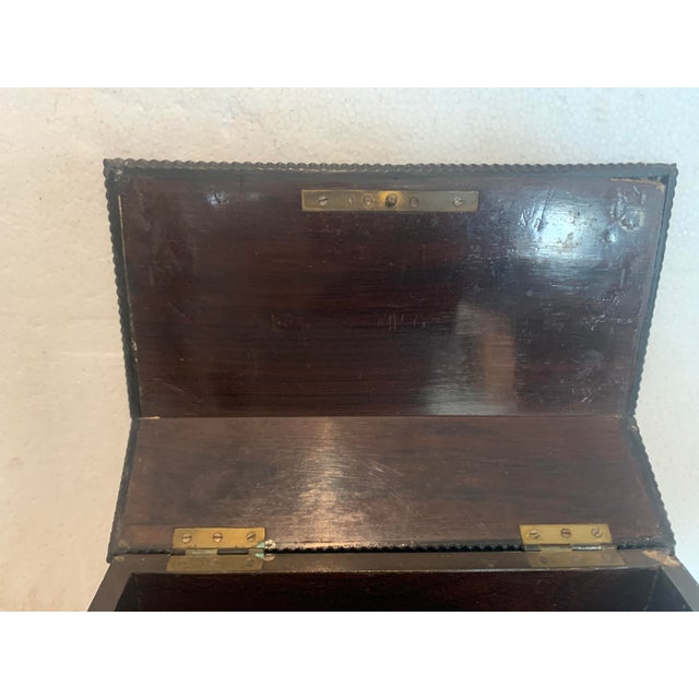 Napoleon III Letter Box in Black Wood and Marquetry, 19th Century For Sale - Image 10 of 12