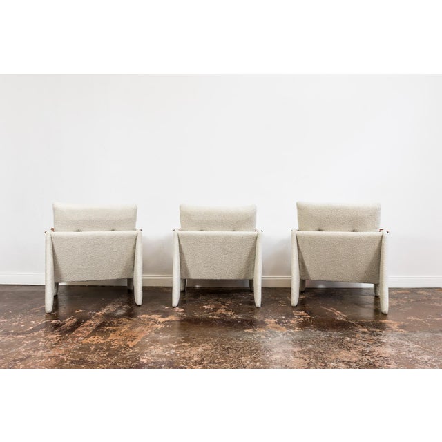 1970s Vintage Geometric Armchairs, 1975, Set of 3 For Sale - Image 5 of 16