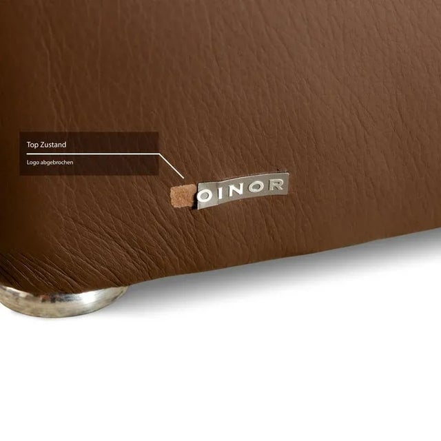 Animal Skin Raoul Leather Stool in Brown from Koinor For Sale - Image 7 of 12